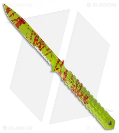 Microtech A.D.O. Knife Zombie Green S/E Fixed Blade (4.5" SER) 116-2Z 1 Microtech A.D.O. Knife Zombie Green S/E Fixed Blade (4.5" SER) 116-2Z