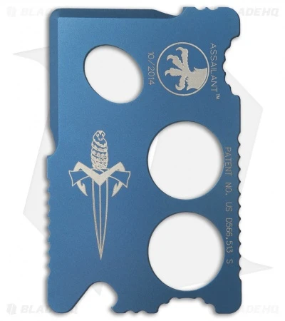 Microtech Assailant Credit Card Knife Blue Anodized Titanium & Bi-Fold Wallet 2 Microtech Assailant Credit Card Knife Blue Anodized Titanium & Bi-Fold Wallet - Image 2