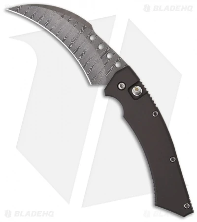 Marfione Custom Microtech Hawk Automatic Knife Abalone Button (Damascus) 1/2000 1 Marfione Custom Microtech Hawk Automatic Knife Abalone Button (Damascus) 1/2000