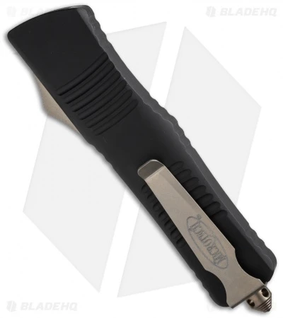 Microtech Combat Troodon D/E OTF Automatic Knife Bronzed Hardware (3.8" Black) 2 Microtech Combat Troodon D/E OTF Automatic Knife Bronzed Hardware (3.8" Black) - Image 2