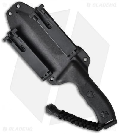 Microtech Crosshair Knife Double Edge Fixed Blade (5" Black Serr) 101-2BL 3 Microtech Crosshair Knife Double Edge Fixed Blade (5" Black Serr) 101-2BL - Image 3