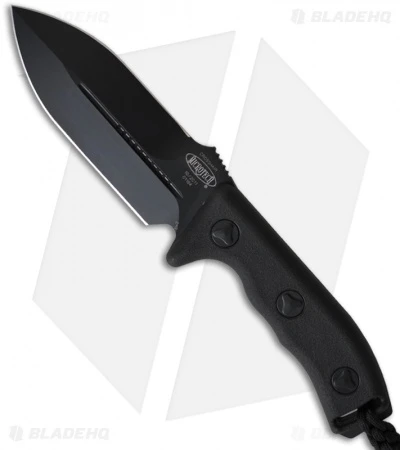 Microtech Crosshair D/E Elmax Fixed Blade Knife (5" Black) 101-1BL 1 Microtech Crosshair D/E Elmax Fixed Blade Knife (5" Black) 101-1BL
