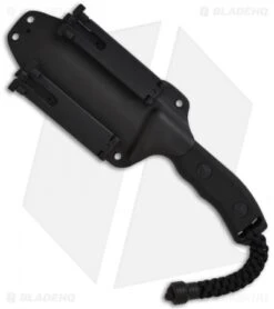 Microtech Black Crosshair Fixed Double Edge Knife (5" Full Serr) 101-3BL 5 Microtech Black Crosshair Fixed Double Edge Knife (5" Full Serr) 101-3BL -Microtech microtech crosshair black full serr 101 3bl sheath