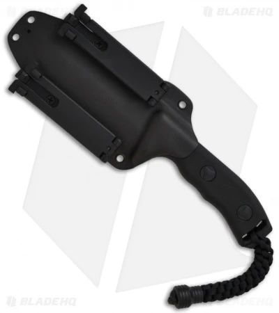 Microtech Black Crosshair Fixed Double Edge Knife (5" Full Serr) 101-3BL 3 Microtech Black Crosshair Fixed Double Edge Knife (5" Full Serr) 101-3BL - Image 3