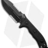 Microtech Crosshair Knife Double Edge Fixed Blade (5" Black Serr) 101-2BL