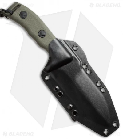 Microtech Crosshair D/E Elmax Fixed Blade Knife (5" Green Serr) 101-2GR 2 Microtech Crosshair D/E Elmax Fixed Blade Knife (5" Green Serr) 101-2GR - Image 2