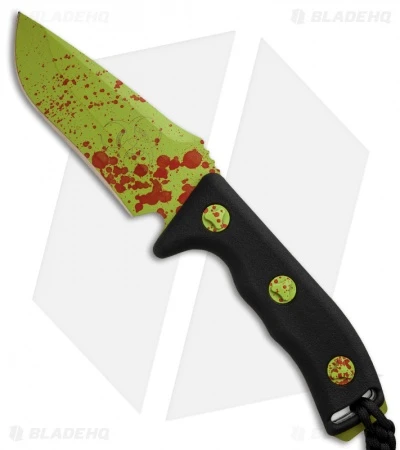 Microtech Currahee Zombie Green Drop Point Knife Fixed Blade (4.5" Plain) 102-1Z 1 Microtech Currahee Zombie Green Drop Point Knife Fixed Blade (4.5" Plain) 102-1Z