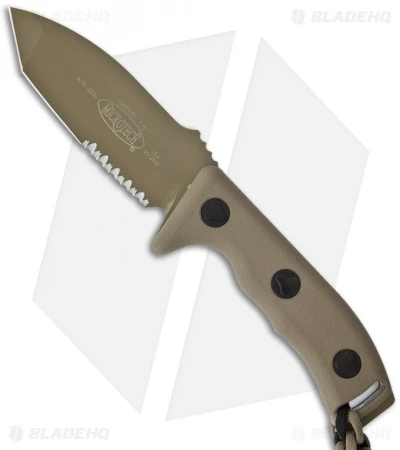 Microtech Currahee Tanto Knife Fixed Blade (4.5" Tan Serr) 103-2TA 1 Microtech Currahee Tanto Knife Fixed Blade (4.5" Tan Serr) 103-2TA
