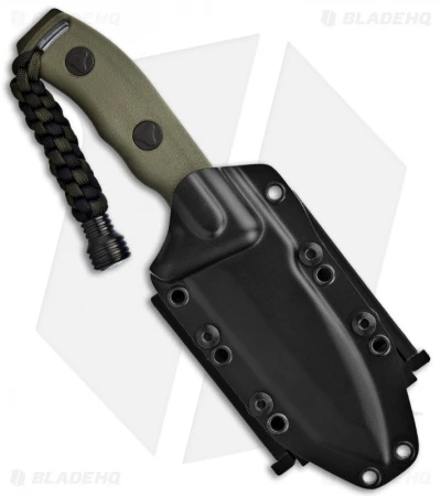 Microtech Currahee Tanto Knife Fixed Blade (4.5" OD Green Full Serr) 103-3GR 2 Microtech Currahee Tanto Knife Fixed Blade (4.5" OD Green Full Serr) 103-3GR - Image 2