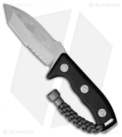 Microtech Currahee Tanto Fixed Blade Knife (4.5" Stonewash Serr) 1 Microtech Currahee Tanto Fixed Blade Knife (4.5" Stonewash Serr)