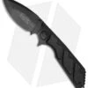 Microtech DOC Blackout Flipper Knife Aluminum Folder (3.75" Plain) 153-1T