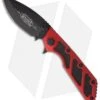 Microtech DOC Flipper Knife Red Aluminum (3.75" Black Plain) 153-1RD
