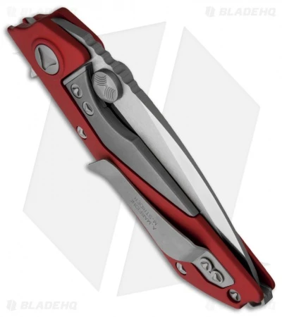 Microtech DOC Flipper Knife Red Aluminum (3.75" Black Plain) 153-1RD 2 Microtech DOC Flipper Knife Red Aluminum (3.75" Black Plain) 153-1RD - Image 2