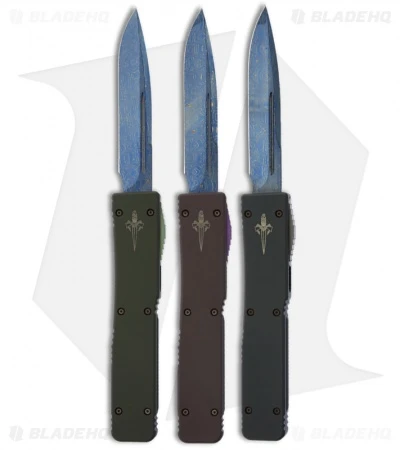 Rare Marfione Custom Ultratech OTF Earth, Fire, Ice Set Of 3 Knives (Damascus) 1 Rare Marfione Custom Ultratech OTF Earth, Fire, Ice Set Of 3 Knives (Damascus)