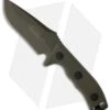 Microtech Currahee Drop Point Knife Fixed Blade (4.5" Green D2) 102-1GR