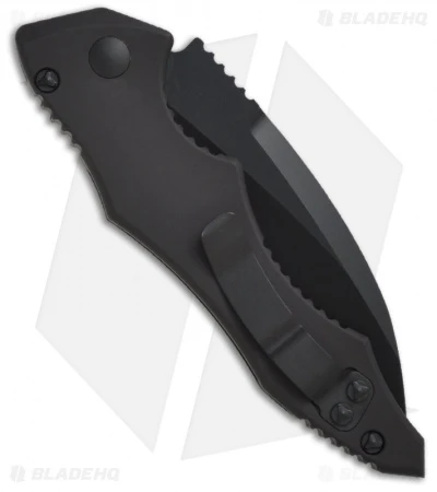 Microtech Tactical Kestrel Knife Automatic (3.95" Black Serr) 131-2T 2 Microtech Tactical Kestrel Knife Automatic (3.95" Black Serr) 131-2T - Image 2