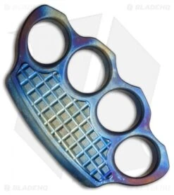 Microtech Marfione Anodized Titanium 4-Hole Knuckle Paperweight W/ Case