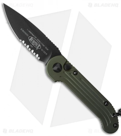 Microtech LUDT Automatic Knife OD Green (3.4" Black Serr) 135-2OD 1 Microtech LUDT Automatic Knife OD Green (3.4" Black Serr) 135-2OD