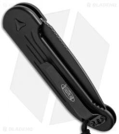 Microtech LUDT Automatic Knife Tactical (3.4" Black Serr) 135-2T 5 Microtech LUDT Automatic Knife Tactical (3.4" Black Serr) 135-2T -Microtech microtech ludt 135 2t side cm