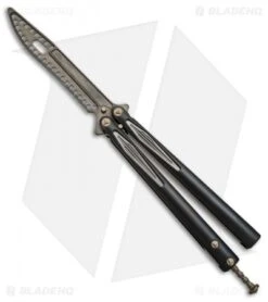 Microtech Marfione Custom Tachyon III Balisong Trainer Black Ti (4.5" Black)