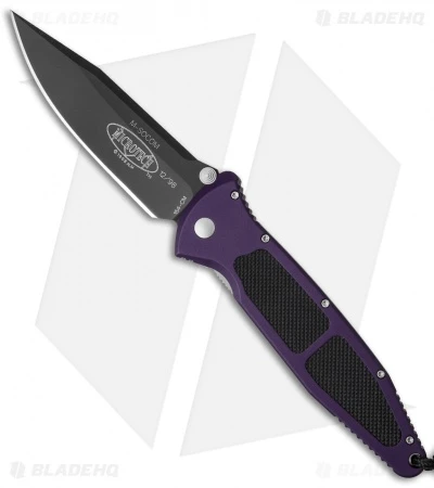 Microtech Mini Socom Manual Knife Purple Aluminum (3.25" Black) 12/1998 1 Microtech Mini Socom Manual Knife Purple Aluminum (3.25" Black) 12/1998