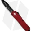 Microtech Scarab Executive Red OTF D/E Dagger Knife (Two-Tone SER) 109-2RD