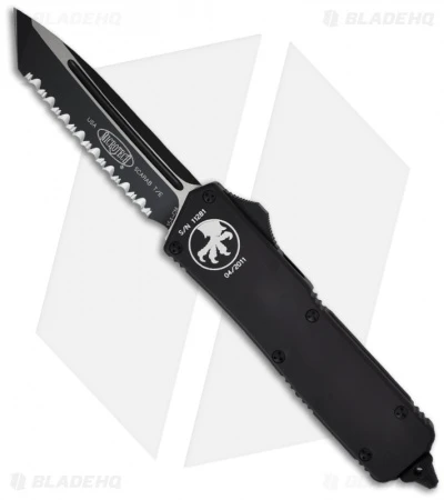 Microtech Scarab Executive Tactical OTF Tanto Knife (3.5" Black Serr) 108-3T 1 Microtech Scarab Executive Tactical OTF Tanto Knife (3.5" Black Serr) 108-3T