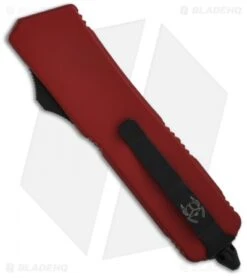 Microtech Scarab Executive Red OTF Tanto Knife (3.5" Black Serr) 108-2RD 3 Microtech Scarab Executive Red OTF Tanto Knife (3.5" Black Serr) 108-2RD -Microtech microtech scarab te red black 108 1rd back