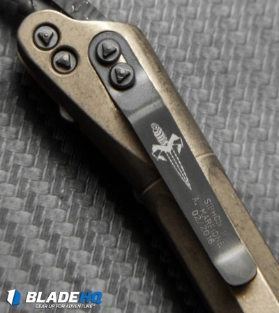 Marfione Custom Microtech Siphon II Bronzed Aluminum Pen + LSCF Lever 2 Marfione Custom Microtech Siphon II Bronzed Aluminum Pen + LSCF Lever - Image 2