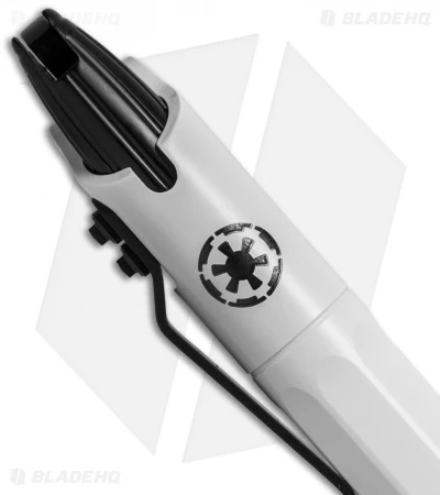 Microtech Siphon II Storm Trooper Pen - White W/ Black Clip 2 Microtech Siphon II Storm Trooper Pen - White W/ Black Clip - Image 2