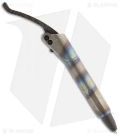 Microtech Marfione Custom Torched Titanium Siphon Pen W/ Carbon Fiber
