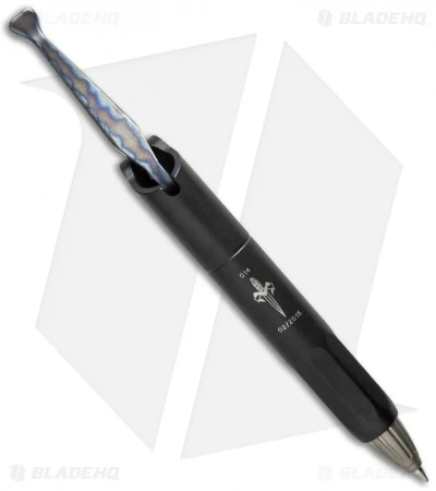 Microtech Marfione Custom Siphon Pen Black SS & Flame Ti 2 Microtech Marfione Custom Siphon Pen Black SS & Flame Ti - Image 2