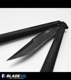 Microtech Tachyon III Balisong Butterfly Knife Tactical (4.5" Black) 173-1T -Microtech microtech tachyon iii black BHQ 30339 dl