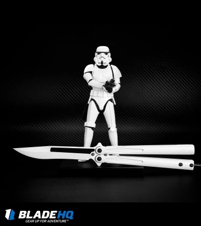 Microtech Tachyon III Balisong Butterfly Storm Trooper (4.5" White) 173-1ST 4 Microtech Tachyon III Balisong Butterfly Storm Trooper (4.5" White) 173-1ST - Image 4