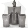 Microtech Titanium Flask Set + 2 Shot Glasses