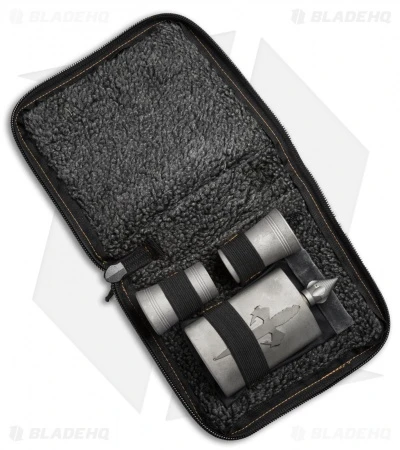 Microtech Titanium Flask Set + 2 Shot Glasses 3 Microtech Titanium Flask Set + 2 Shot Glasses - Image 3