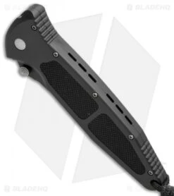 Microtech Mini Socom Tanto Manual Knife (3.25" Black Serr) 1/2000 5 Microtech Mini Socom Tanto Manual Knife (3.25" Black Serr) 1/2000 -Microtech microtech used mini socom black 01 2000 bottom cm