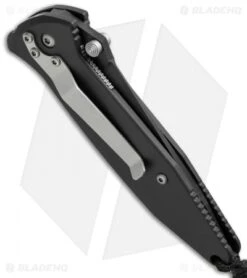 Microtech Mini Socom Tanto Manual Knife (3.25" Black Serr) 1/2000 4 Microtech Mini Socom Tanto Manual Knife (3.25" Black Serr) 1/2000 -Microtech microtech used mini socom black 01 2000 side cm