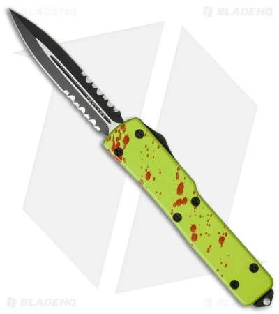 Microtech UTX-70 D/A OTF D/E Automatic Knife Zombie (2.4" Black Serr) 147-2Z 1 Microtech UTX-70 D/A OTF D/E Automatic Knife Zombie (2.4" Black Serr) 147-2Z