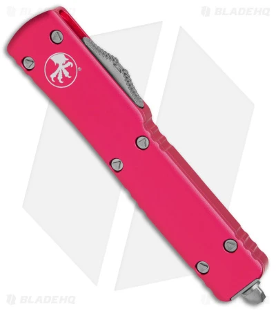 Microtech UTX-70 S/E OTF Automatic Knife Pink (2.4" Stonewash) 148-10PK 2 Microtech UTX-70 S/E OTF Automatic Knife Pink (2.4" Stonewash) 148-10PK - Image 2