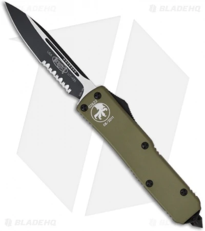 Microtech Green UTX-85 D/A OTF Automatic Knife (Black SER) 125-2GR 1 Microtech Green UTX-85 D/A OTF Automatic Knife (Black SER) 125-2GR