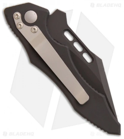 Vintage Microtech Vector Automatic Knife (3.1" Black Plain) 7/99 2 Vintage Microtech Vector Automatic Knife (3.1" Black Plain) 7/99 - Image 2